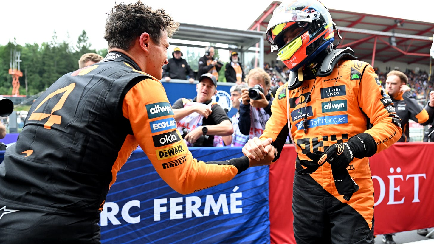 Shoulda, woulda, coulda' – Lando Norris concedes Oscar Piastri 'did a  better job' in Belgian GP
