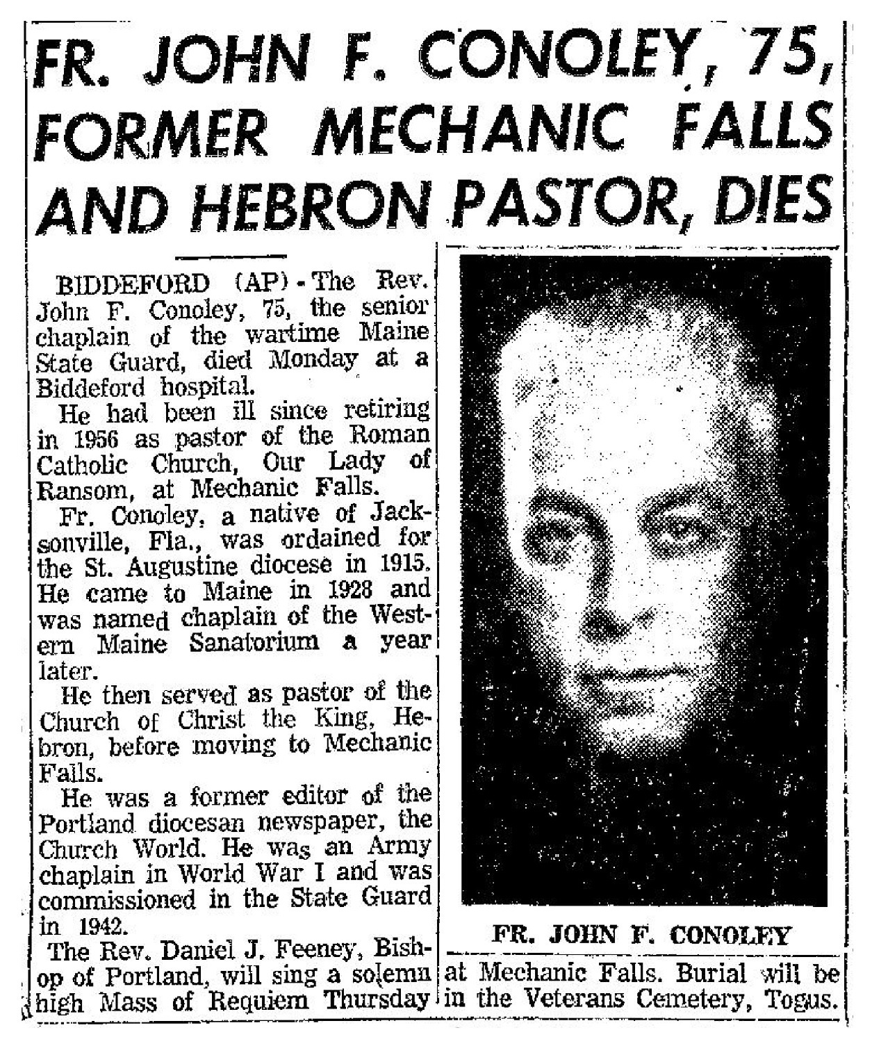 Maj John Francis Conoley (1884-1960) - Find a Grave Memorial