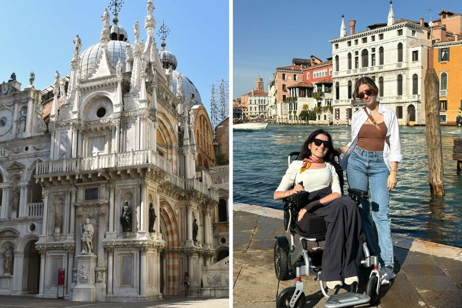 Left: Venice, Italy - Doge's Palace; right: Maayan Ziv