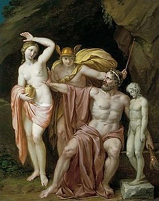 Zeus readies Pandora with Hermes in attendance, a painting by Josef Abel (pre 1818) (Public Domain) Zeus readies Pandora with Hermes in attendance, a painting by Josef Abel (pre 1818) (Public Domain)