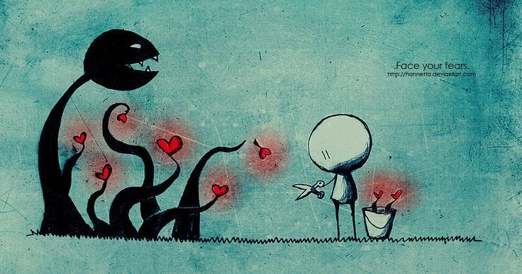 Overcoming Fears - Come Fill Your Cup | Fear, Overcoming fear, Drawings