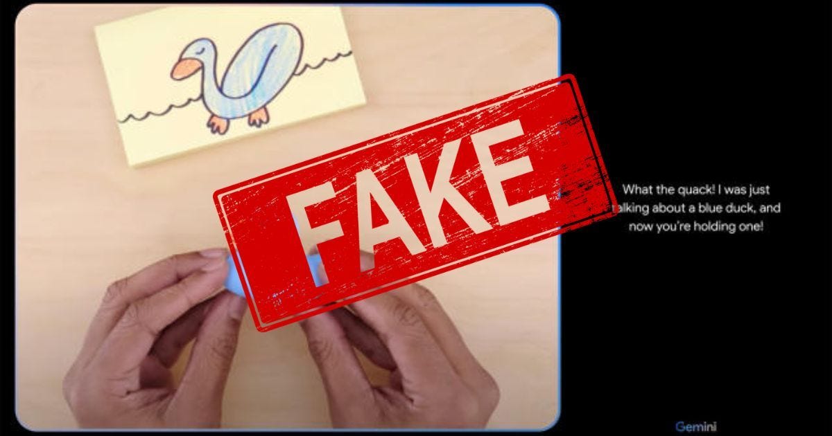 Google Admits That a Gemini AI Demo Video Was Fake