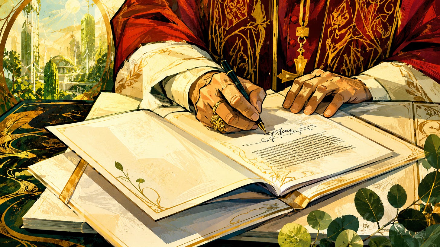 Magnifica Humanitas is the Vatican's deepest engagement with AI. A close reading of its arguments about personhood, labour, and power — and what Anthropic's Chris Olah said in the Synod Hall on the same day.