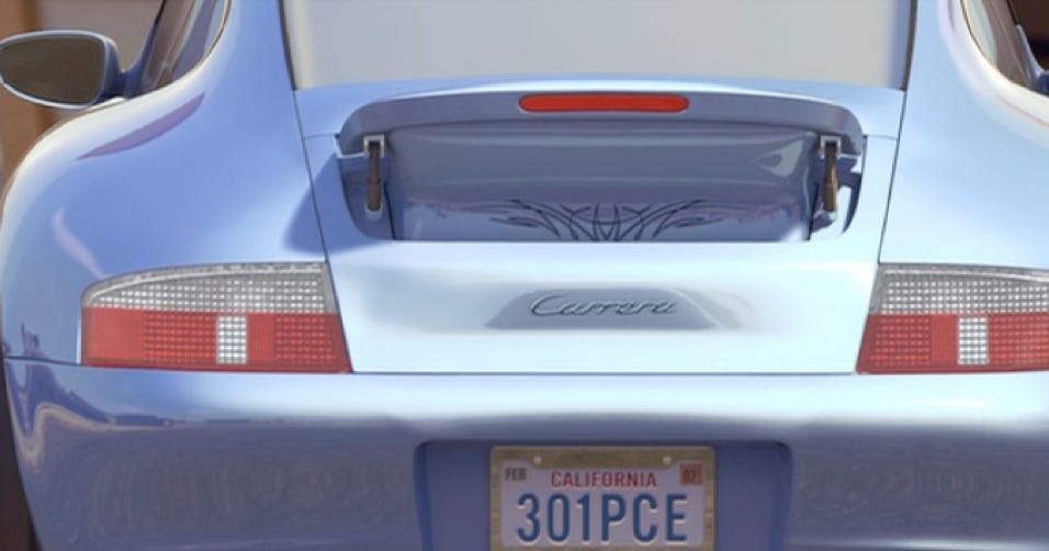 Dan the Pixar Fan: Cars: Sally with Tattoo Dan the Pixar Fan: Cars: Sally with Tattoo