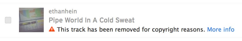 SoundCloud copyright notice SoundCloud copyright notice