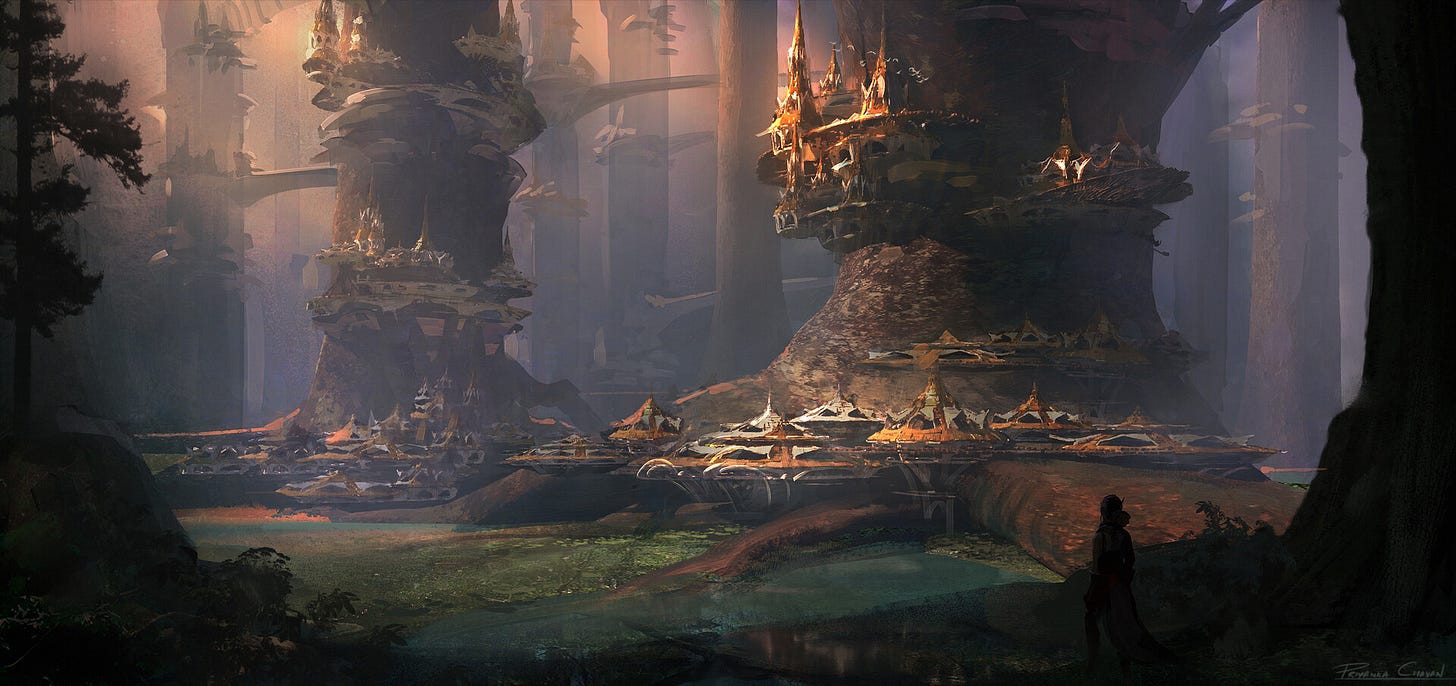 Elvandar mood concept  - The Riftwar Cycle