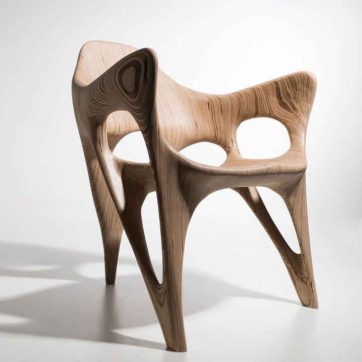 Nexus Armchair, Flow Bench, Nexus Lamp, Dune Chair by Cyryl Zakrzewski