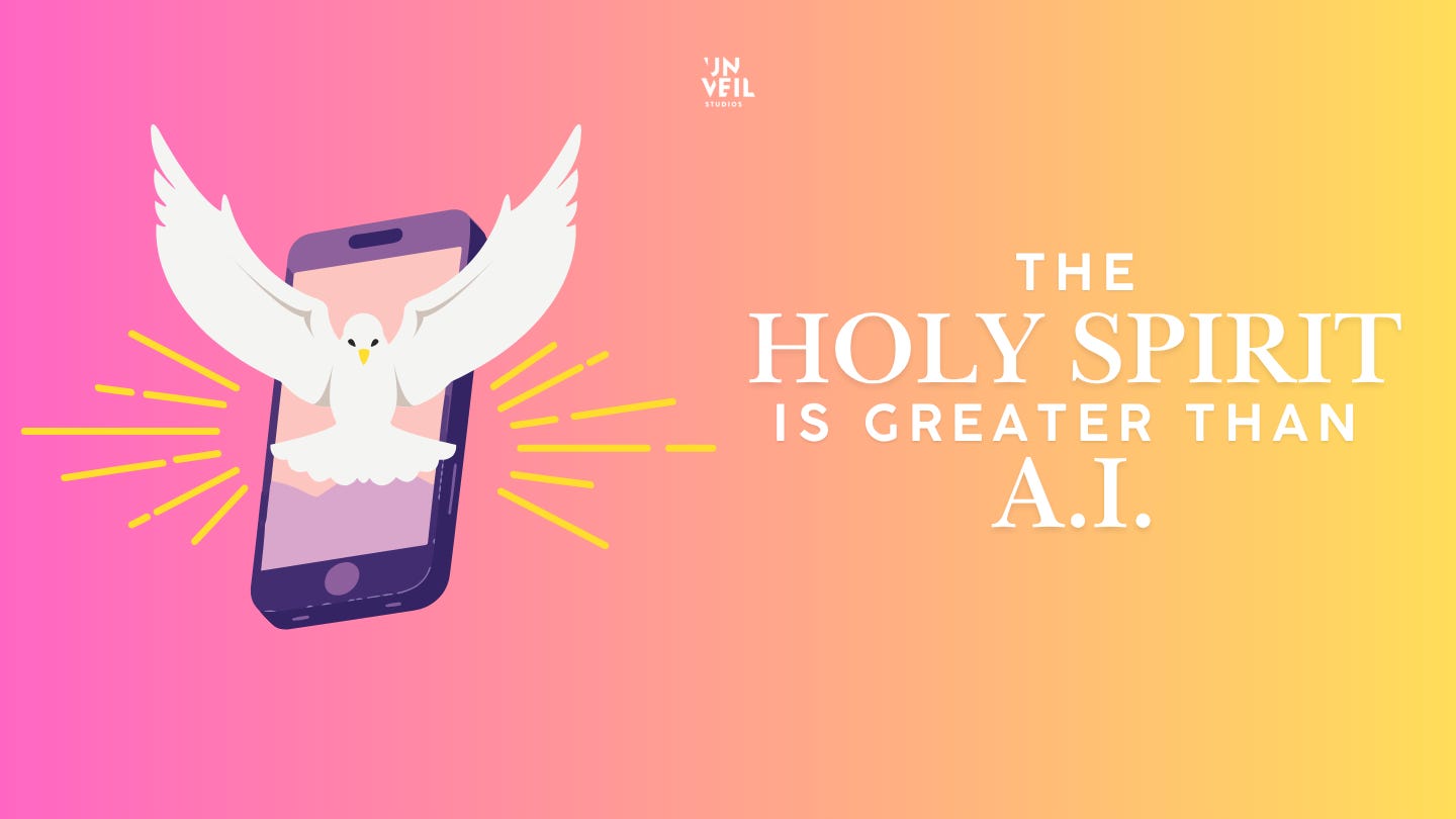 The Holy Spirit is Greater than AI - overview of the new Christian Devotional on YouVersion the Bible App by Andrew Kooman of Unveil Studios The Holy Spirit is Greater than AI - overview of the new Christian Devotional on YouVersion the Bible App by Andrew Kooman of Unveil Studios