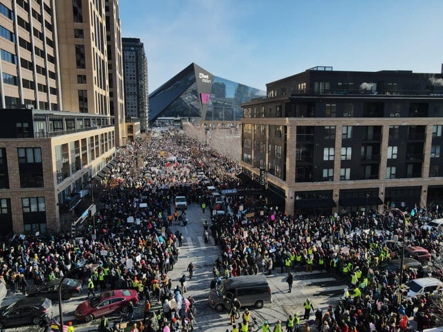r/pics - (OC) Ice Out Protest Minneapolis, MN today