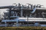 A natural gas storage facility in the Netherlands.
