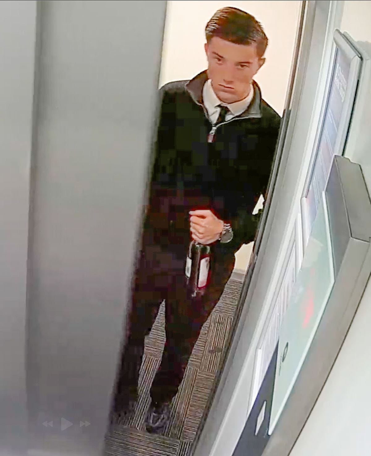 Henry Nowak pictured in the hours ahead of his death