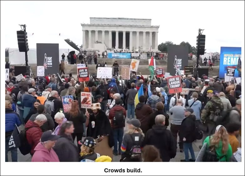 A group of people with signs and banners in front of a building

AI-generated content may be incorrect.