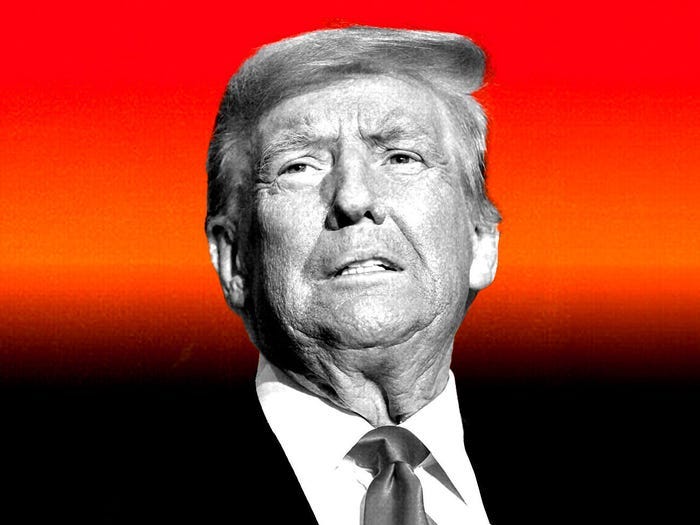 Photo illustration of Trump. Photo illustration of Trump.