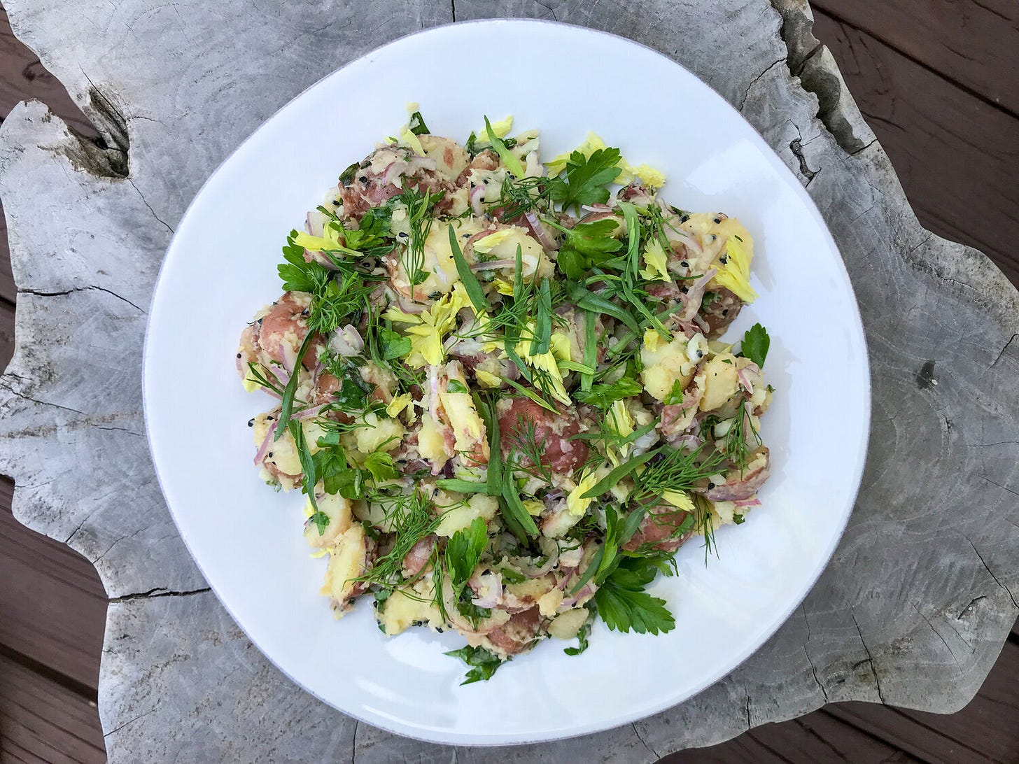Herb-happy potato salad