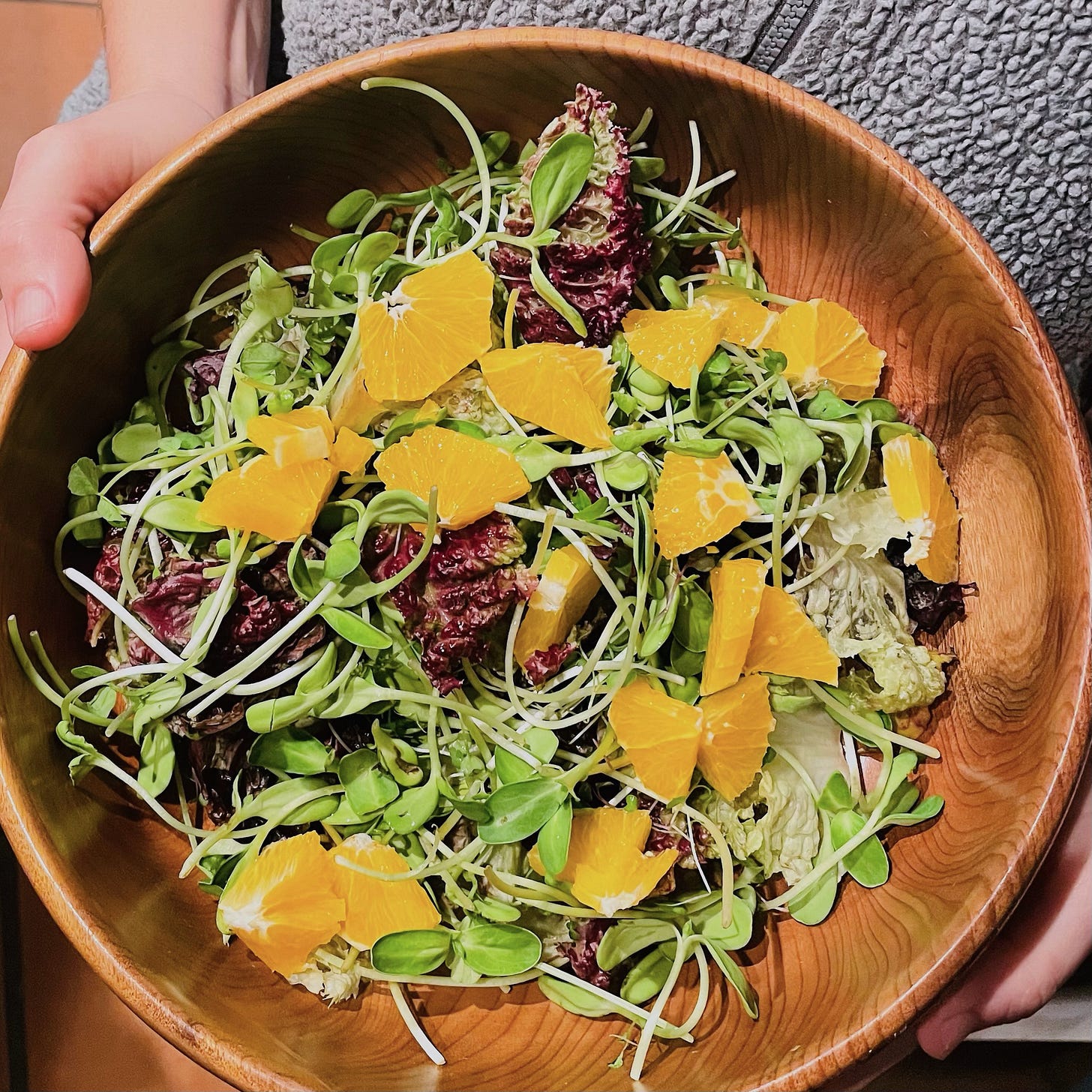 Sunflower Shoots Salad with Citrus Recipe