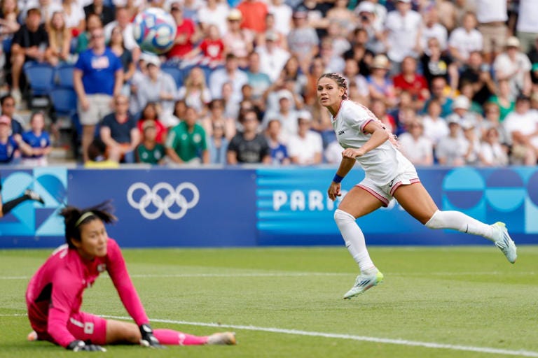 Trinity Rodman's extra-time goal gives USWNT tense win over Japan to reach  Olympic semifinals