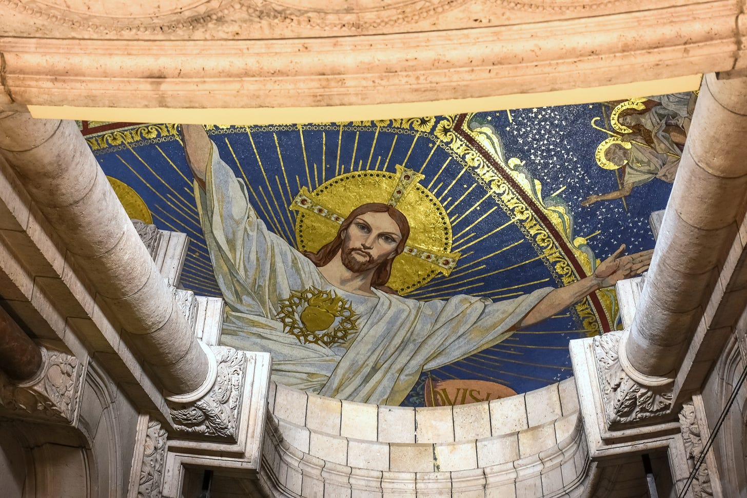 The dome of Basilica of Sacre Coeur in Montmartre, Paris, France. (Photo via Getty Images.)