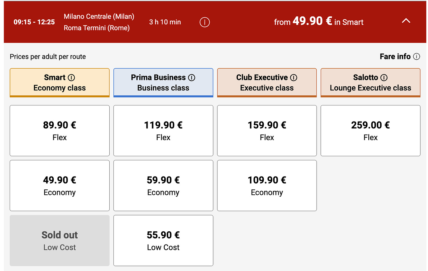 Booking a ticket with Italo Booking a ticket with Italo