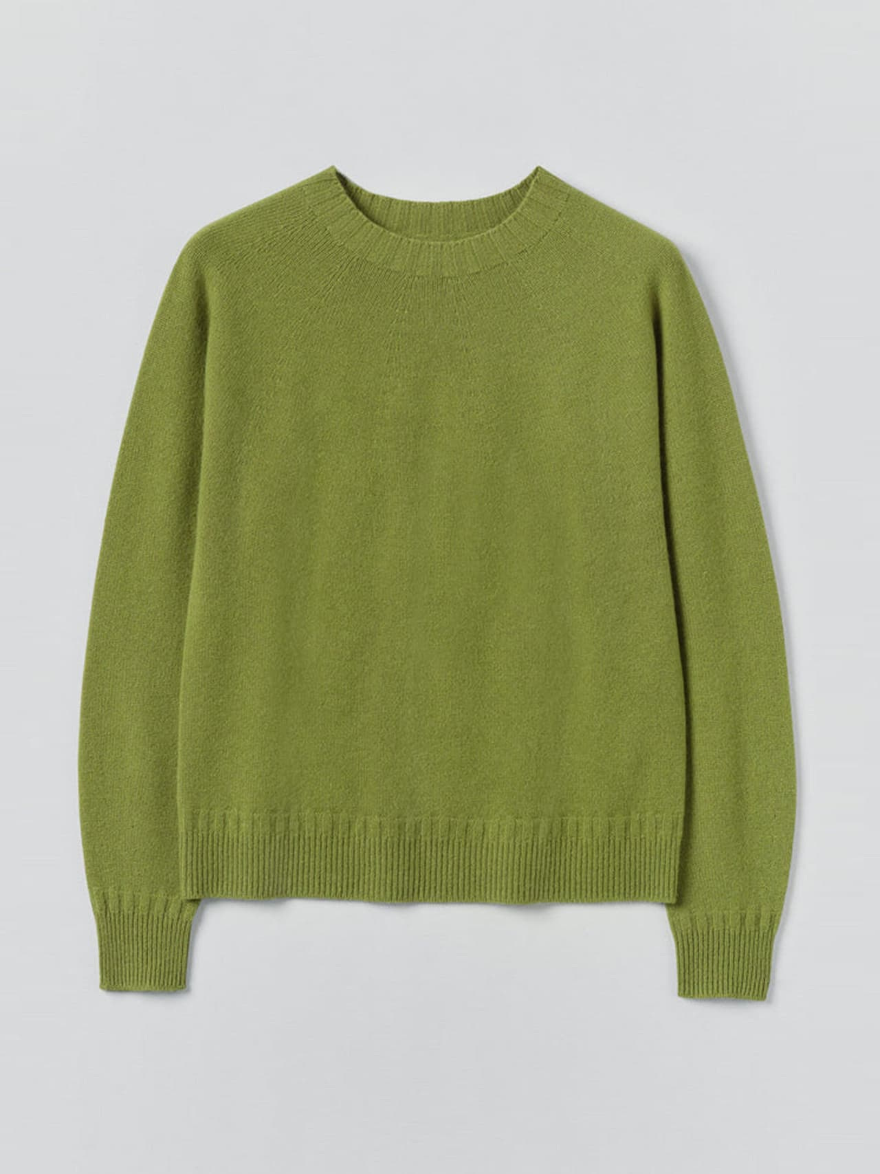 Wool cashmere crew neck sweater