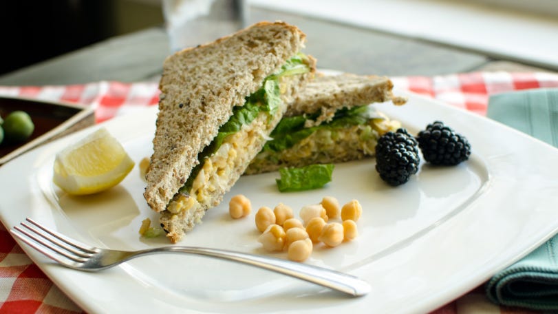 chickpea salad sandwich