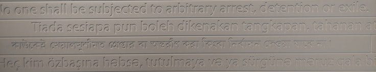 "No one shall be subjected to arbitrary arrest, detention or exile" "No one shall be subjected to arbitrary arrest, detention or exile"