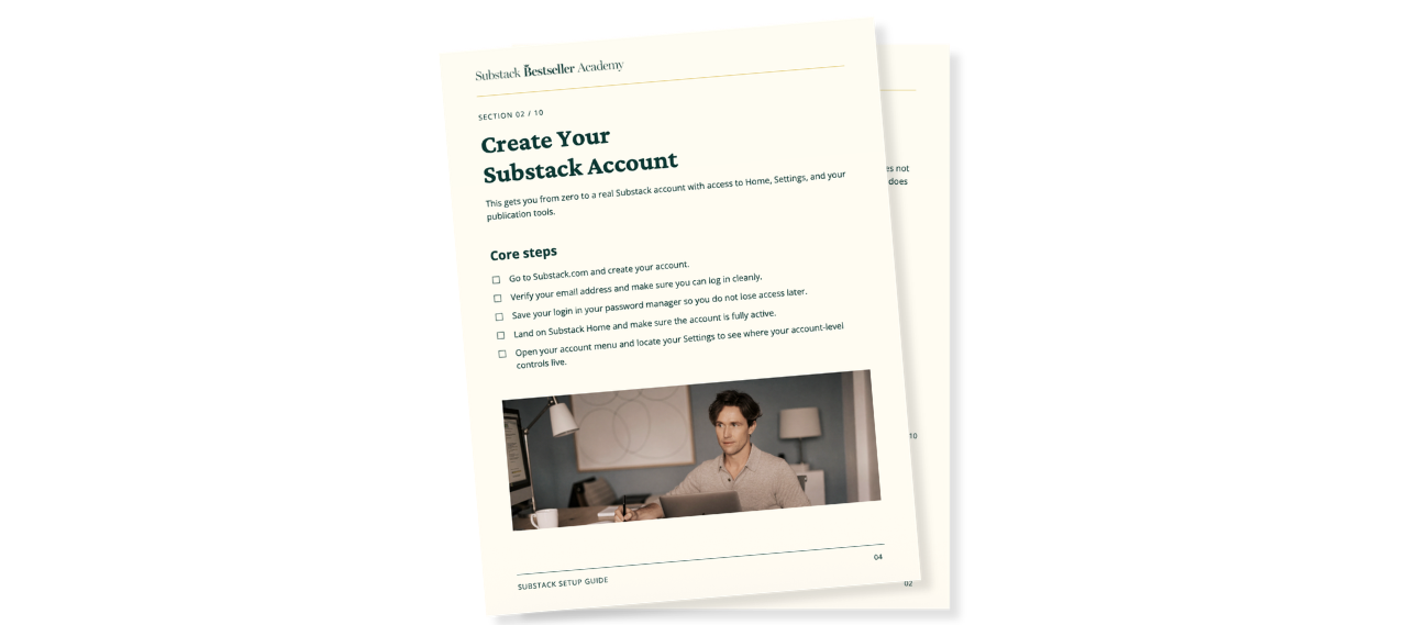 Download Levi Chambers’ free Substack Setup Checklist.