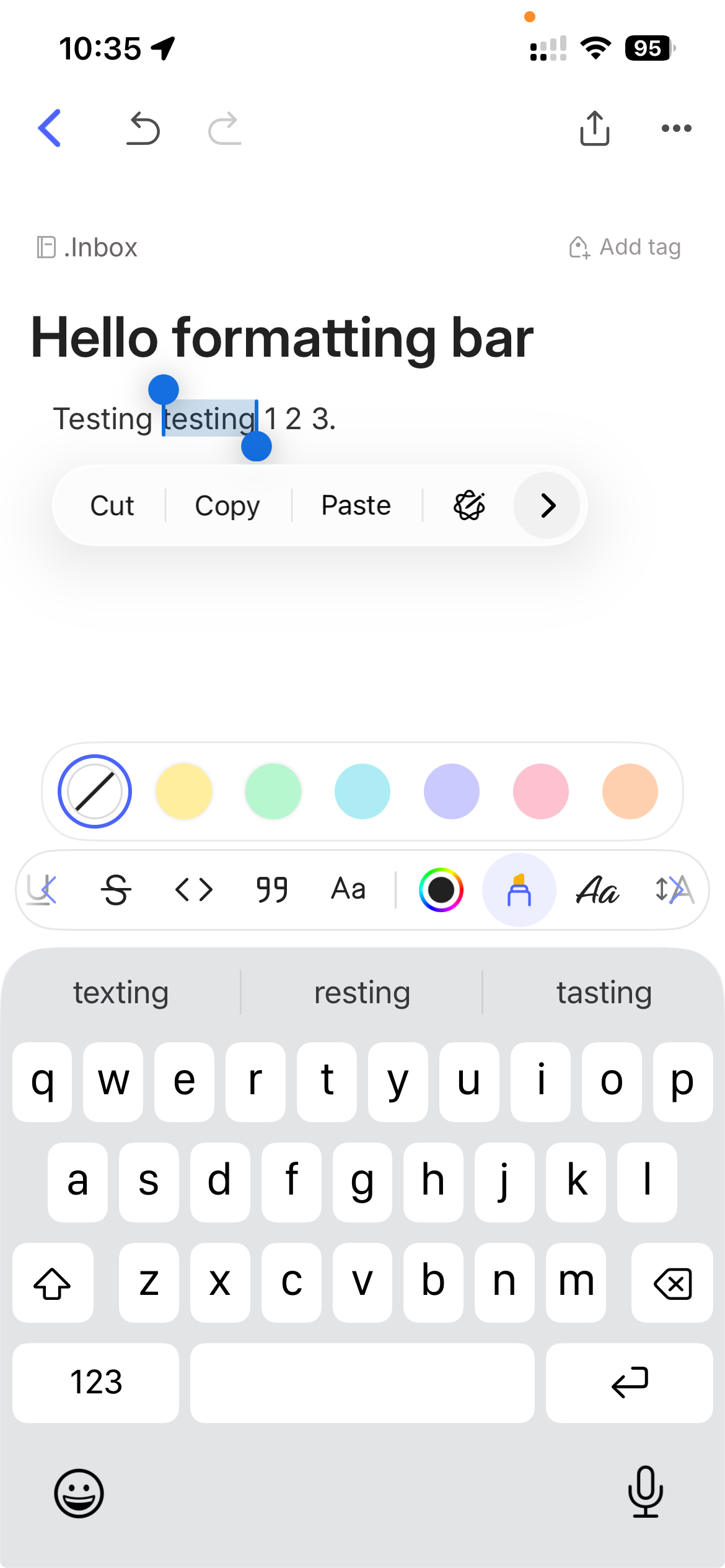 Evernote mobile gets slash commands and new formatting bar