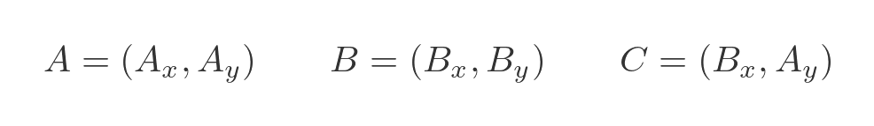 Distance between two points