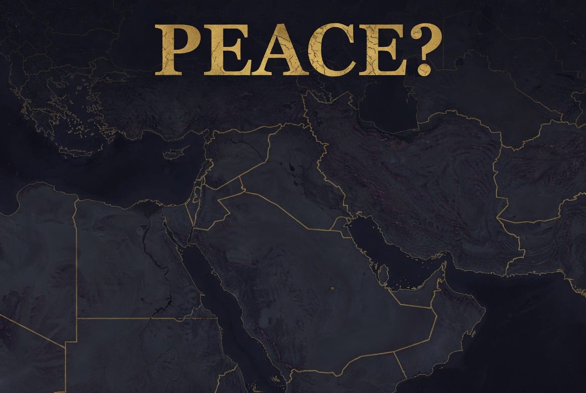 dark map of the middle east (no country names) with golden borders at "PEACE?" written on top as a title dark map of the middle east (no country names) with golden borders at "PEACE?" written on top as a title