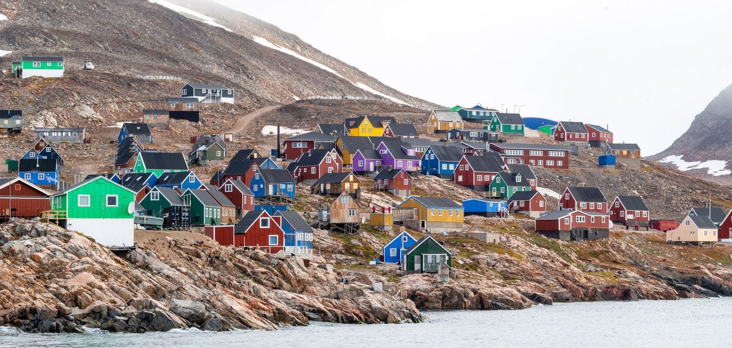 View of Ittoqqortoormiit, one of the world's most isolated settlements View of Ittoqqortoormiit, one of the world's most isolated settlements