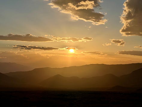 Mountain and desert scenes, wild burros