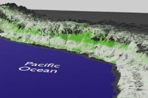 Map of California coast.