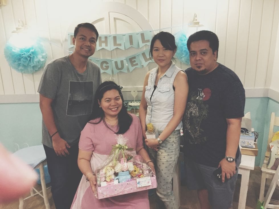 Photo with a friend and her hysband during our Stacy’s BGC baby shower