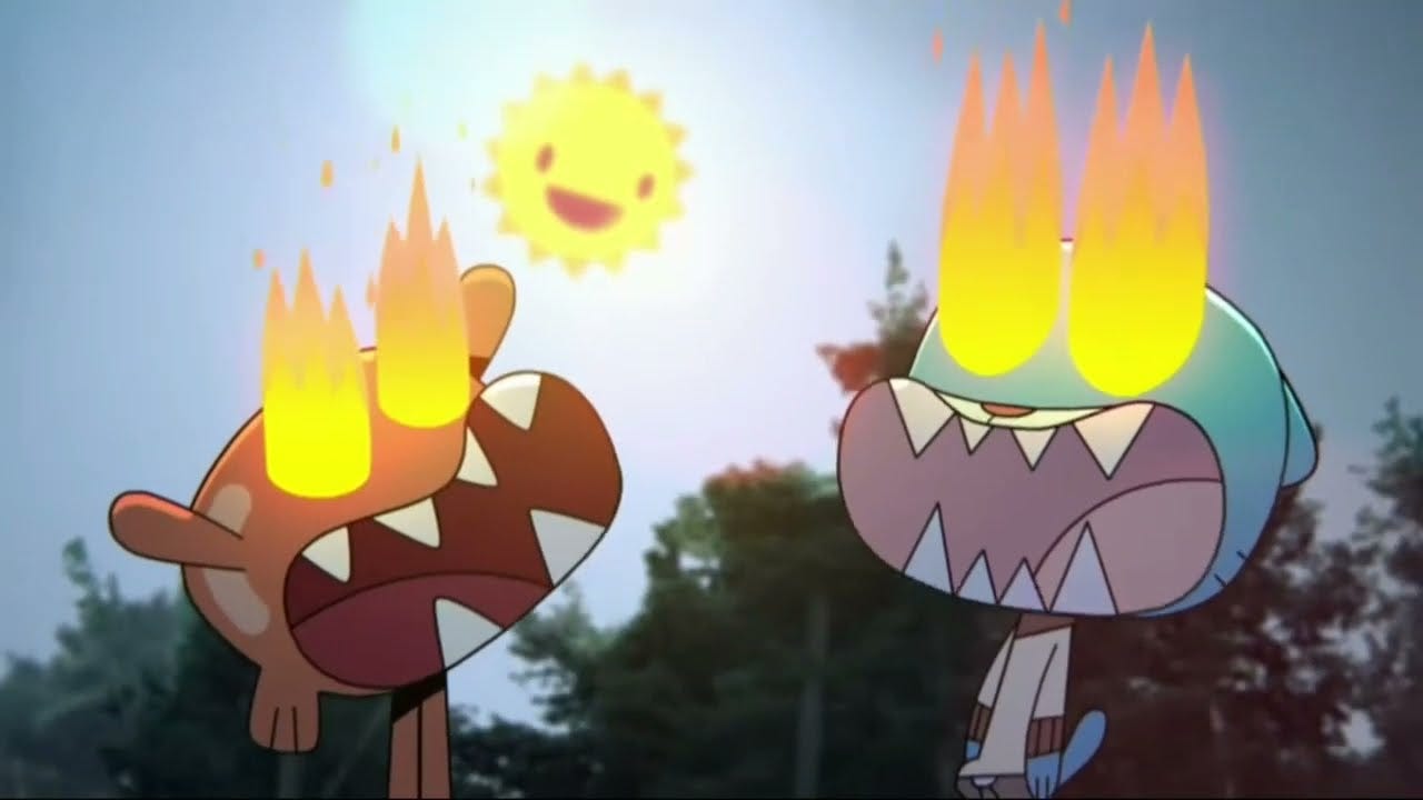 The Amazing World of Gumball - Gumball and Darwin's Eyes Got Burned by the  Sun!!!