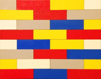 Layout grid depicted by Legos