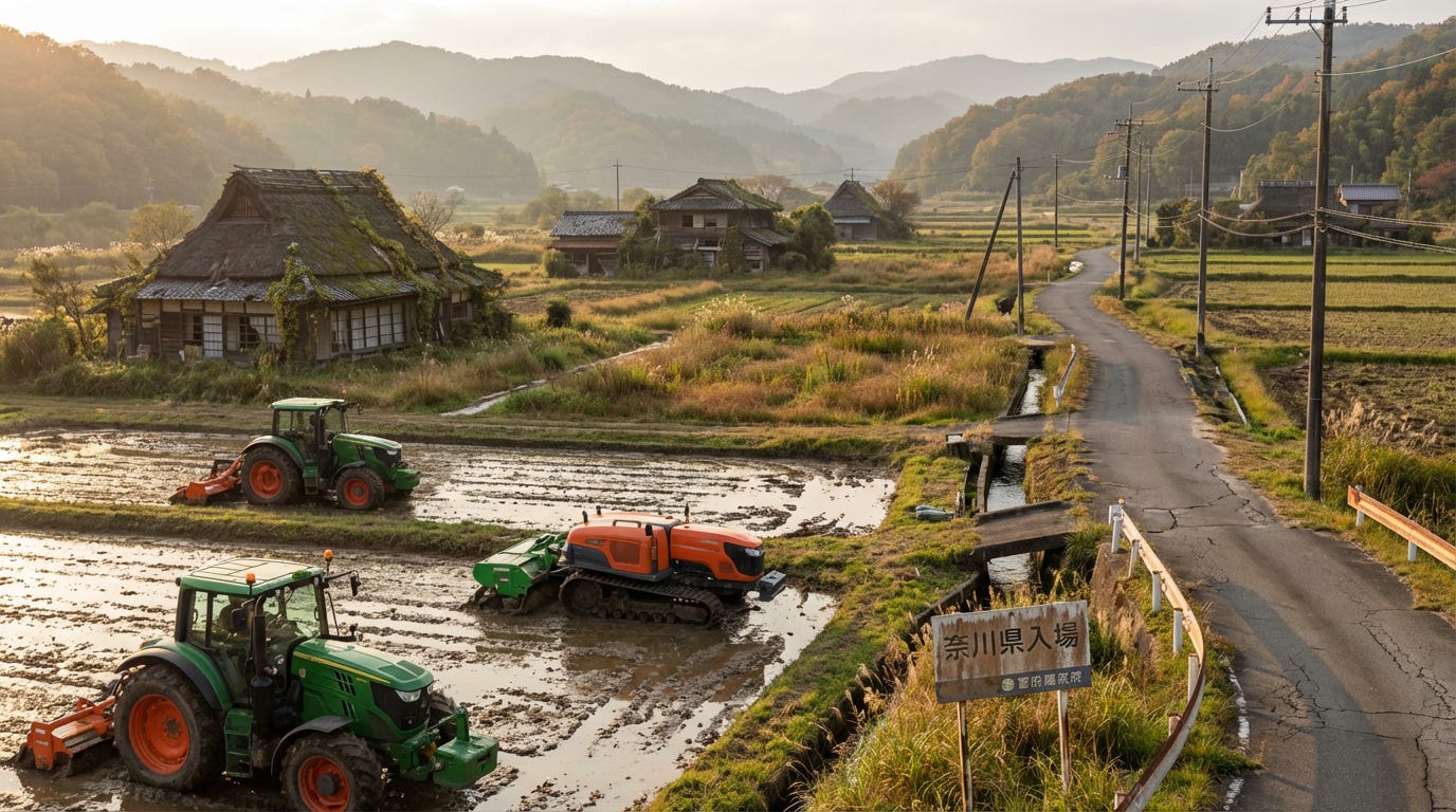 Japan's Abandoned Farmland Problem Is Becoming a Structural Crisis  and  the Government Has Chosen a Single Solution