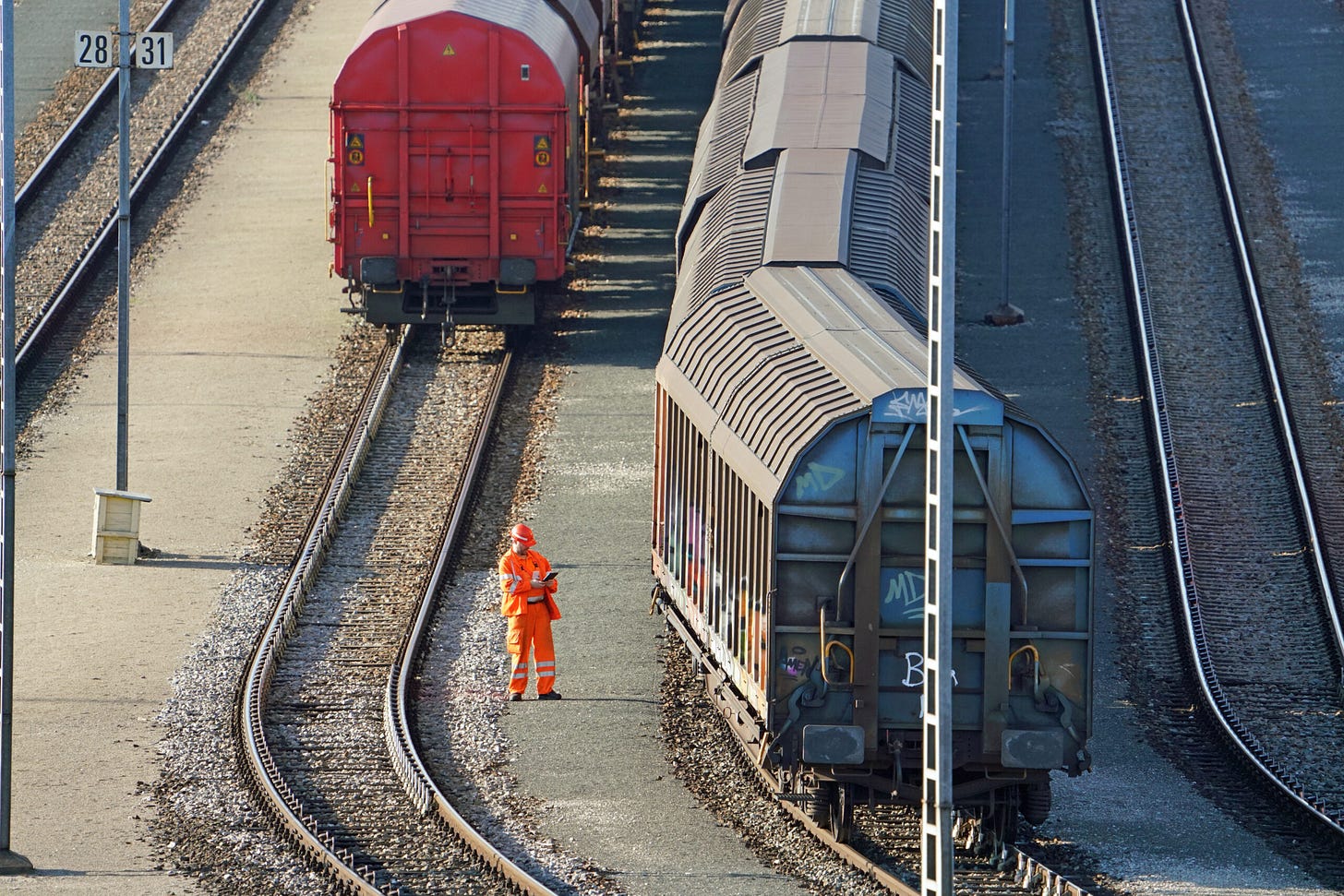 Preparing a freight train