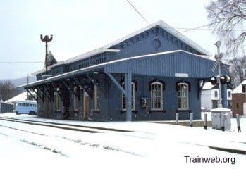 Waterbury Vermont Train Depot February 1980