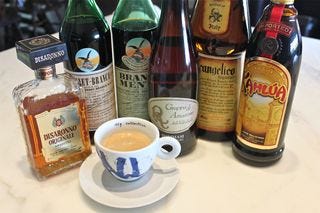 A - corretto, kitchen shot of liqueurs A - corretto, kitchen shot of liqueurs