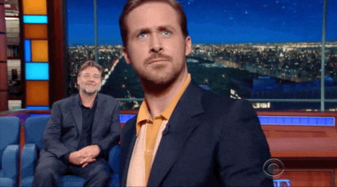 The Late Show gif. Ryan Gosling is leaving an interview and he walks towards the cameras, getting so close that he's out of focus. He frowns before raising his hand at us and waving, saying, "Bye!" The Late Show gif. Ryan Gosling is leaving an interview and he walks towards the cameras, getting so close that he's out of focus. He frowns before raising his hand at us and waving, saying, "Bye!"