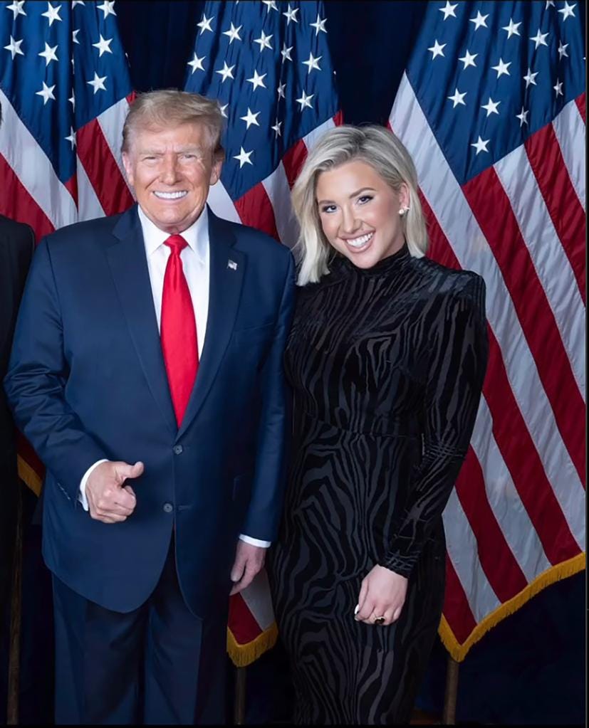 Savannah Chrisley and Donald Trump