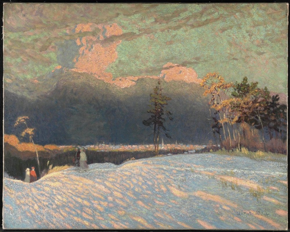 The Edge of the Town, Winter Sunset, J.E.H. MacDonald, 1914, oil on canvas The Edge of the Town, Winter Sunset, J.E.H. MacDonald, 1914, oil on canvas
