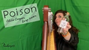 Poison// Alice Cooper harp comer & sheet music // Fischarper