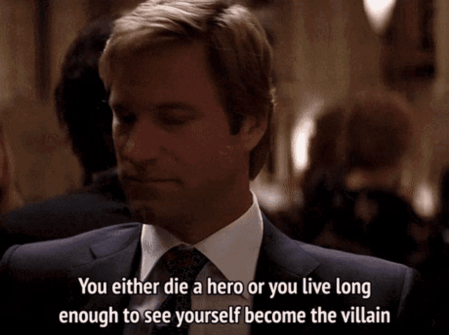Harvey Dent Die A Hero GIF - Harvey Dent Die A Hero Or Live Long Enough To  See Yourself Become The Villian - Discover & Share GIFs