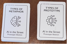Figure 3. Cards to facilitate prototyping ideas.