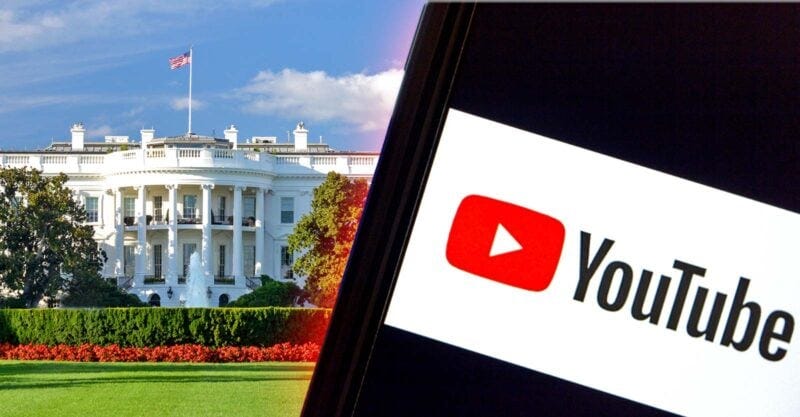white house and youtube logo