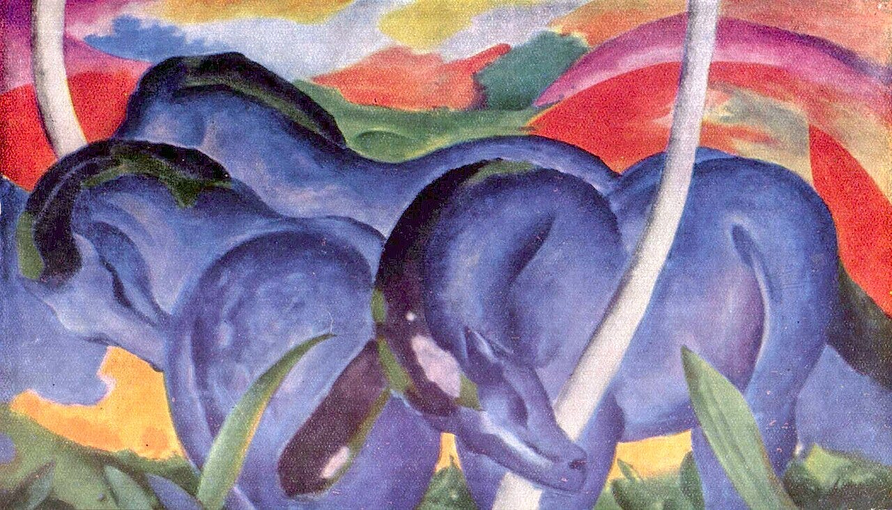 The Large Blue Horses by Franz Marc The Large Blue Horses by Franz Marc