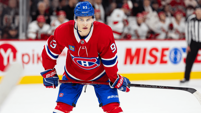 Ivan Demidov waiting for the puck to be dropped