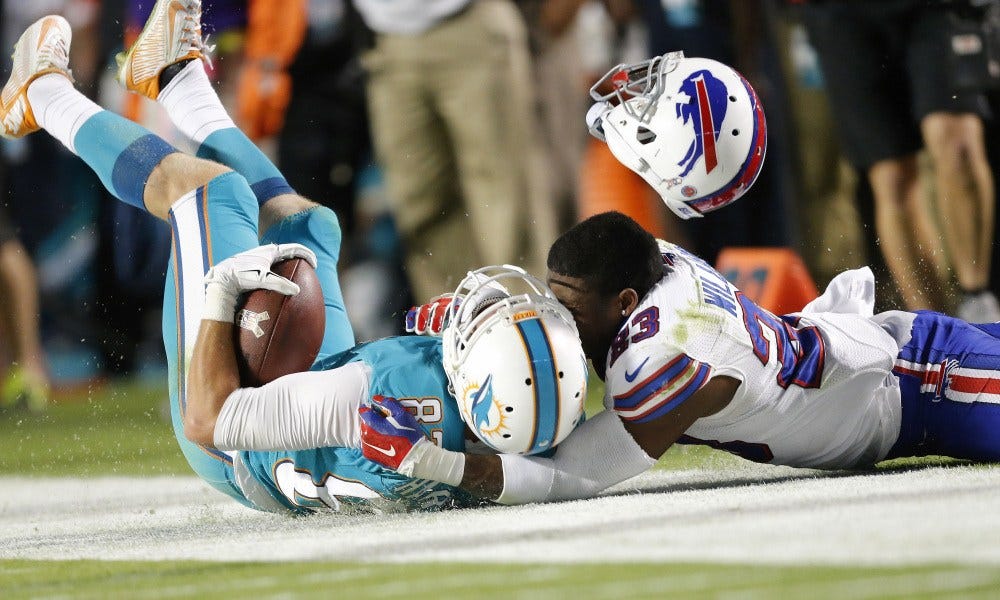 Jarvis Landy hit on Aaron Williams has Rex Ryan talking college rules 2016 images Jarvis Landy hit on Aaron Williams has Rex Ryan talking college rules 2016 images