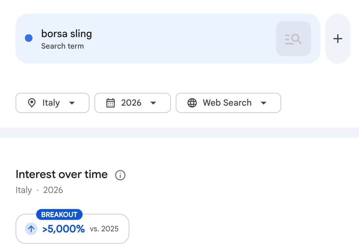 Borsa sling search in Italy Borsa sling search in Italy
